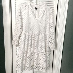 J.Crew White Eyelet Lace Dress